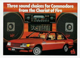 Holden Vh Ss Commodore Sound Systems 4 Page Brochure September 1982