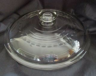 Vintage Wagner Ware C - 6 Clear Glass Pan Lid For Cast Iron Skillet/pot/pan