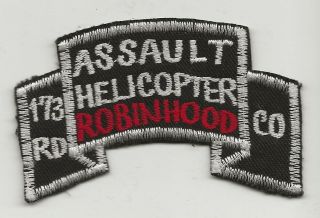 Vietnamese Made 173rd Assault Helicopter Company Robinhood Shoulder Title