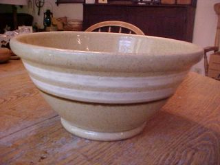 Large Old Yellow Ware Bowl