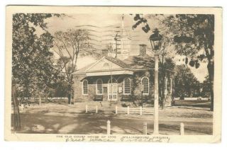 The Old Court House Of 1770 Williamsburg Virginia Vintage Postcard Ls2