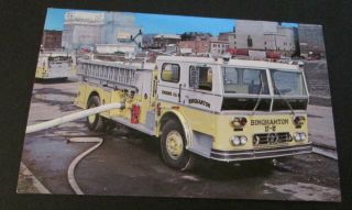 1976 Ward Lafrance Pumper - - [postcard - Old Fire Engines] - - Binghamton,  Ny