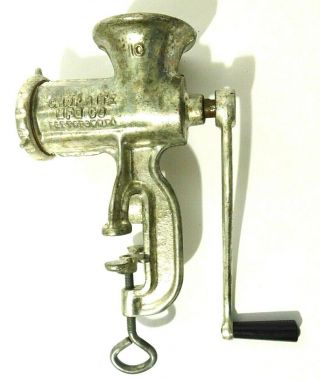 Chop Rite 10 Vtg Meat Grinder Food Chopper Tinned Table Top Clamp Hand Crank
