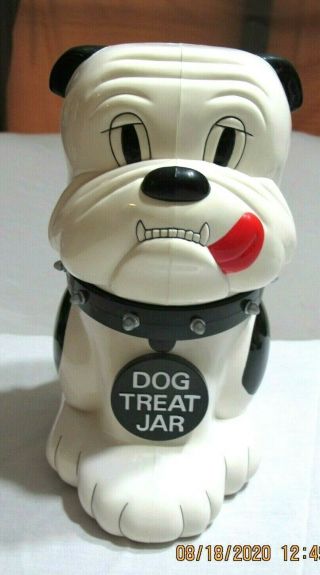 Vtg " Spike " 1991 Fundamental Too Ltd Barking Dog Treat Jar Canister