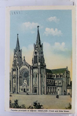 Canada Quebec Ste Anne De Beaupre Basilica Principal Facades Postcard Old View