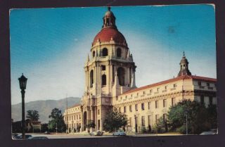 Old Vintage Postcard Of City Hall Pasadena California Ca