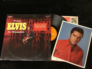 Elvis Presley Lsp - 4155 From Elvis In Memphis In Shrink Hype Sticker Bonus Photo