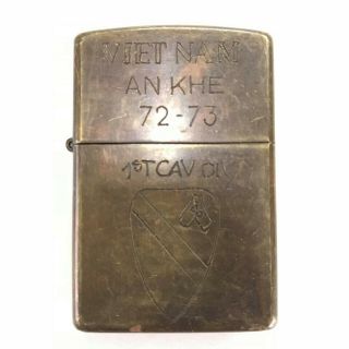 Vietnam War Zippo Lighter An Khe 72 73 Vintage