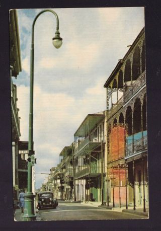 Old Vintage Postcard Of French Quarter Of Orleans Louisiana La