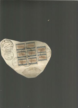 Old Greece Stamps,  Fragment Postar.  Thesalonik (greece) - Korce (albania) 8 Stamp1927