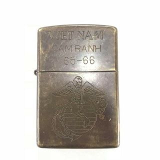 Vietnam War Zippo Lighter Cam Ranh 65 66 Vintage