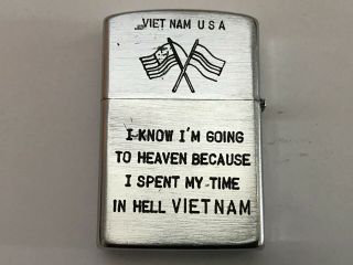 Vintage Vietnam War Era Zippo Lighter 68 - 69 3