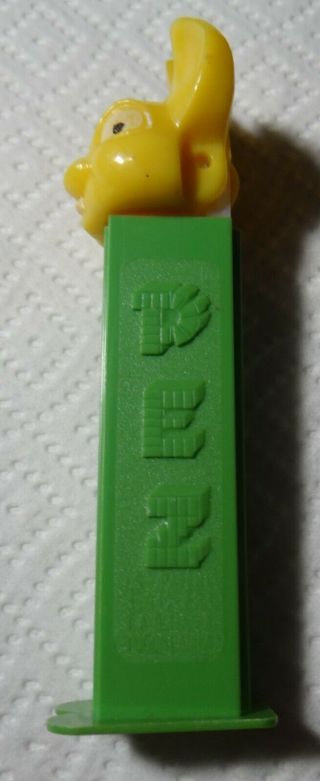 Pez Fat Ear Easter Bunny Yellow Face/green Stem Thin Feet 3.  9 Patent Vg Rare