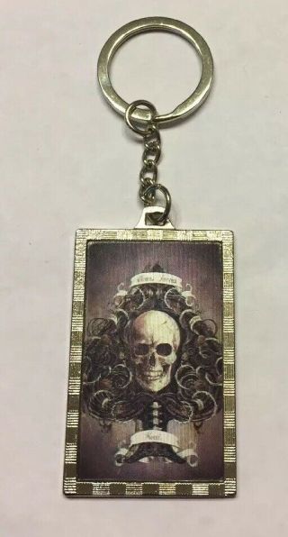 Skull Hologram Keychain Metal Keyring Key Fob Holographic Human Bones Skeleton K