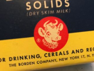 Borden’s Starlac Dry Milk Box,  1950’s,  NOS,  Borden Co. ,  Elsie The Cow 2