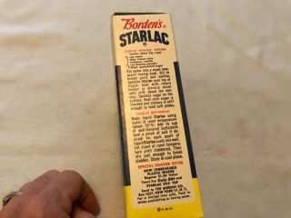 Borden’s Starlac Dry Milk Box,  1950’s,  NOS,  Borden Co. ,  Elsie The Cow 3