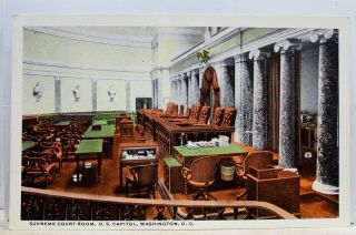 Washington Dc Us Capitol Supreme Court Room Postcard Old Vintage Card View Post