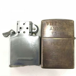 Vietnam War Zippo Lighter An Khe 65 66 Vintage 3