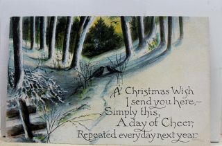 Christmas Wish Day Of Cheer Postcard Old Vintage Card View Standard Souvenir Pc