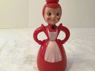 Vintage 1950s Hard Plastic Red Laundry Sprinkler Bottle Merry Maid