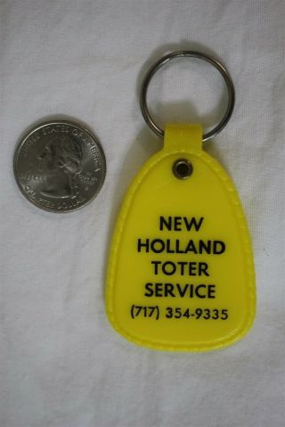Holland Pennsylvania Toter Service Yellow Plastic Keychain Key Ring 21299