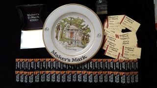 Makers Mark Limited Edition Stoneware Plate " The Quart House ",  Glass/cards