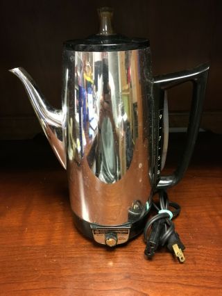 Vintage General Electric Ge Immersible Coffee Pot P15 Percolator Maker 9 - Cup