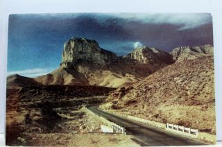 Mexico Nm El Capitan Carlsbad Caverns Highway Paso Postcard Old Vintage Card
