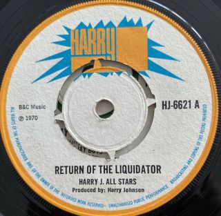 Harry J All Stars Return Of The Liquidator All Day Hj6621 1970 Ex
