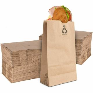 Stock Your Home 6 Lb Kraft Brown Paper Bags (200 Count)