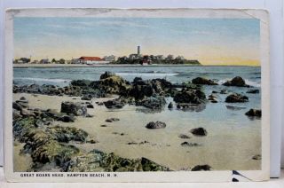 Hampshire Nh Hampton Beach Great Boars Head Postcard Old Vintage Card View