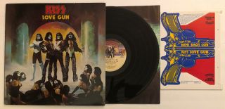 Kiss - Love Gun - 1977 Us 1st Press Gun Cutout (nm -) Ultrasonic