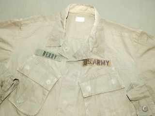 Us Army Vietnam In - Country Name Tape Badged Poplin Jungle Jacket 1969 Vtg Coat