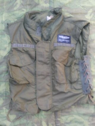 Vietnam M69 3/4 Collar Flak Fragmentation Vest Usaf Patched Shell Only