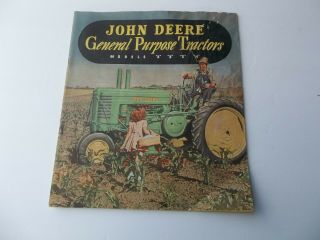 1941 John Deere General Purpose Tractors Models - A - B - G - H Pamphlet