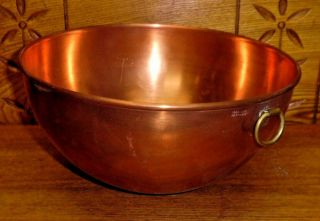 Vintage Copper Mixing Bowl - Fabrique En France