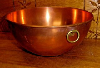 Vintage Copper Mixing Bowl - Fabrique En France 3