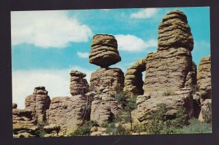 Old Vintage Postcard Of Balanced Rock Chiricahua National Monument Arizona Az