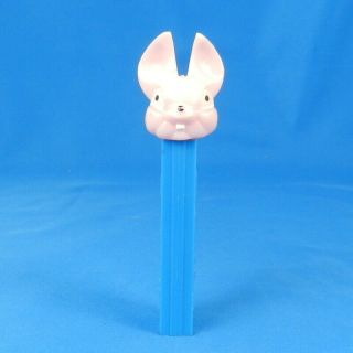 Vintage Pez Pink Bunny Easter Candy Dispenser No Feet Austria 3.  9 Blue Stem