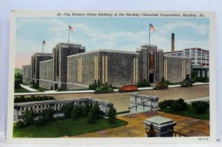 Pennsylvania Pa Hershey Chocolate Corporation Office Building Postcard Old View