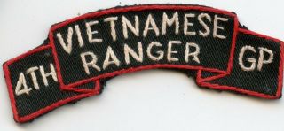 Vn Made Us Advisor To Arvn 4th Ranger Group Scroll / Patch