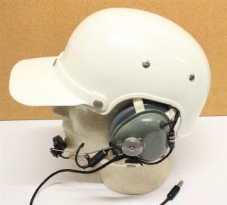 578 - Vietnam era HGU - 7/P Flight Helmet w/Communication set - white,  1969 dated 2