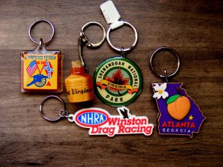 5 - Assorted - Key Chains From Misc.  Southern States,  Nhra / See Variety