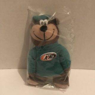 Rare Vintage A&w Root Beer Rooty Plush Beanie Toy Bear Alpha Kids 1998