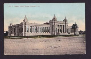 Old Vintage Postcard Of County Court House Riverside Ca