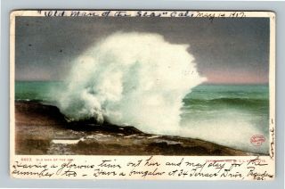 Old Man Of The Sea,  Ocean Waves,  Surf Vintage C1907 Postcard
