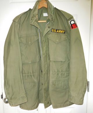 U.  S.  Vietnam Era Og 107 M - 65 Field Jacket In Small Regular - 1st Army (1966)