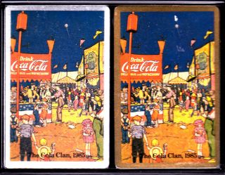 1985 Coca Cola Clan Playing Cards From Dallas,  Tx.  Convention In Case