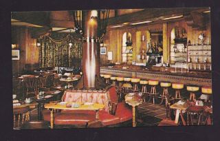 Old Vintage Postcard Of Brown Palace Hotel Denver Colorado Co Ship Tavern Bar