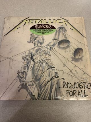 Metallica And Justice For All [2lp] Vinyl,  Lp Elektra 1st Press Vg Vg,  Og Inner